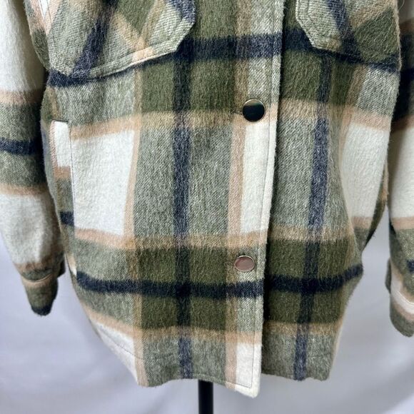 ZARA Wool Blend Plaid Tartan
Overshirt Jacket Shirt button up size S - Picture 7 of 13